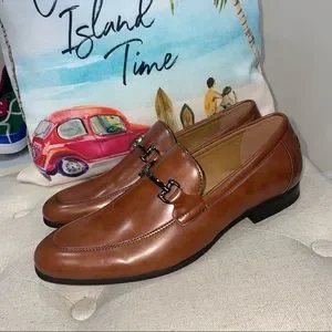 Alfani | Shoes | Alfani Nwob Otis Bit Cognac Brown Loafers  display picture 1
